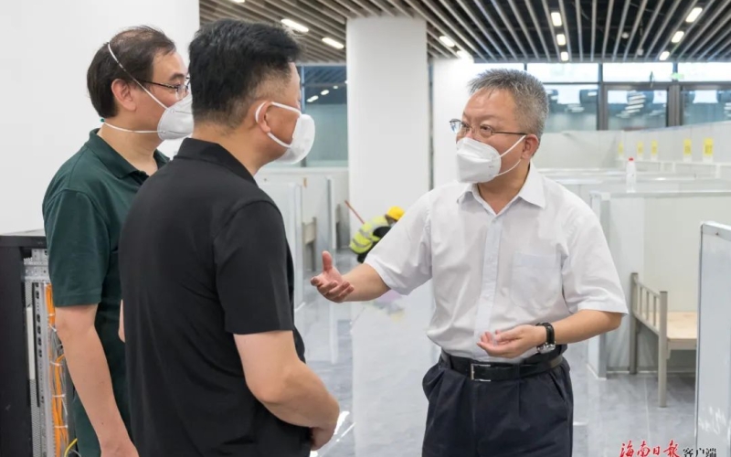 沈晓明在三亚市调研方舱医院建设时强调：​把时间往前赶 把效率提起来 为实现应收尽收提供有力支撑