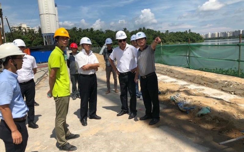 海南控股副总经理吴卫彬赴加积大坝除险加固工程检查指导工作
