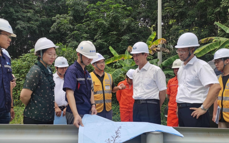 省水务厅党组书记、厅长王强一行赴迈湾水利枢纽工程、红岭田间工程现场调研